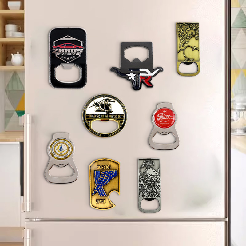 Custom logo Souvenir Metal Magnet Fridge Magnet Bottle Opener Tourism Souvenirs
