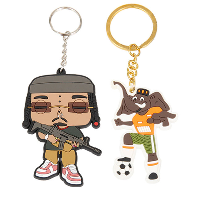 Promotional Trendy Products 2025 Personalized Promotion Soft Pvc Soccer Baseball Key Chain Custom