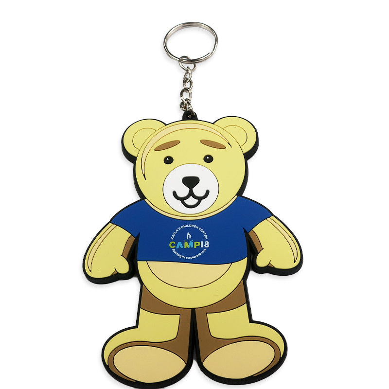 Custom logo Personalized Pvc Keychain Silicone Keychain Wholesale Rubber Shield Keychain with logo