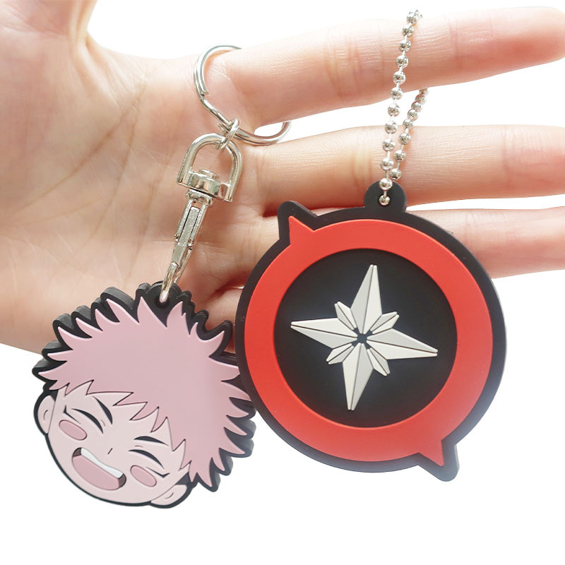 Custom Cute Cartoon Rubber Key Chains Pvc Keychain Silicone Anime Protective Key case Cover Holder