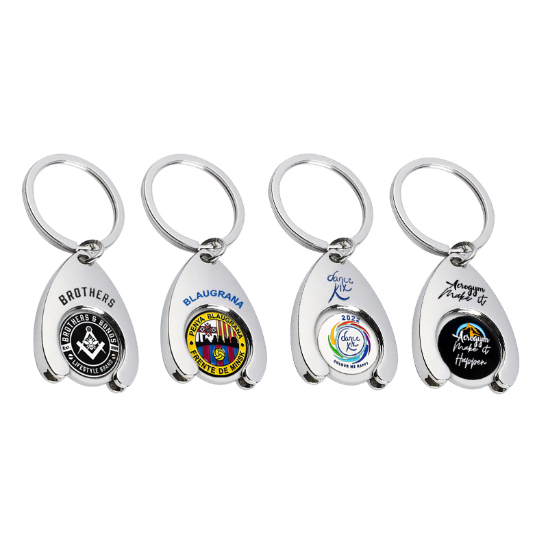 High Quality Custom Uk Lock Shopping Trolley Shopping Cart Coin Lock Keyring Holder