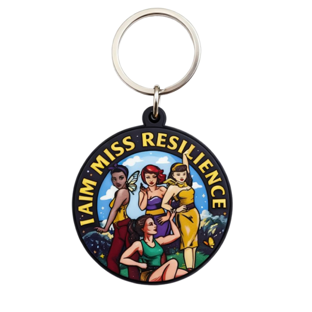 Cheap Custom Double Sided Digital Print Printed Name Soft Pvc Rubber Keychain