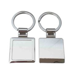 Business Gift Manufacture No Minimum Custom Double Logo Engraved Keyring Sublimation Metal Blank Keychain Key Chains