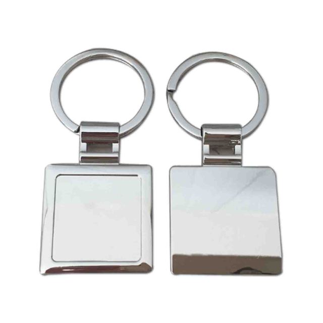 Business Gift Manufacture No Minimum Custom Double Logo Engraved Keyring Sublimation Metal Blank Keychain Key Chains