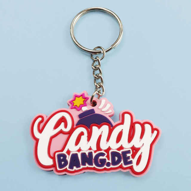 Fun Custom Color Cute Positive Food Eco Friendly Pvc Keychain