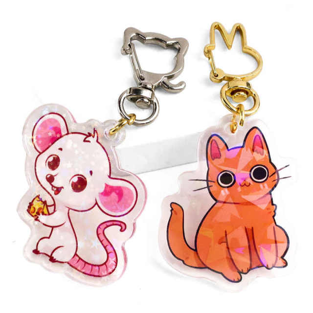 Wholesale Custom Acrylic Keychain Charms Custom logo Acrylic Key Ring