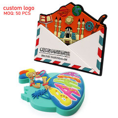 Designer logo Business Gifts Culture Destination Building Architectural Inspirational Pvc Silicone Sticker Fridge Magnets