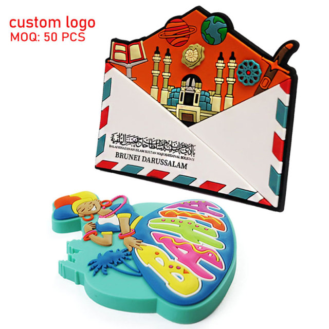 Designer logo Business Gifts Culture Destination Building Architectural Inspirational Pvc Silicone Sticker Fridge Magnets