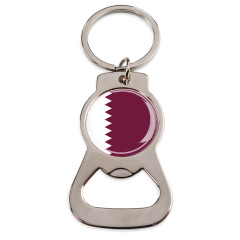 Custom Wholesale Personalised Round Epoxy Sticker Metal Beer Unique Bottle Opener Keychain