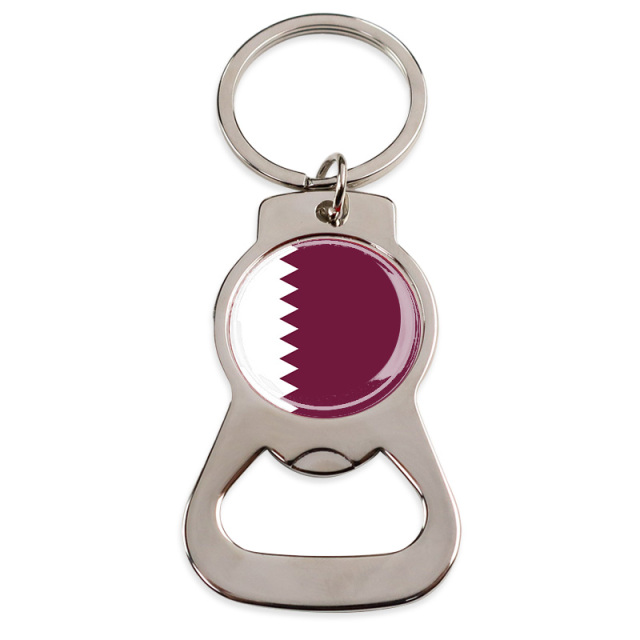 Custom Wholesale Personalised Round Epoxy Sticker Metal Beer Unique Bottle Opener Keychain