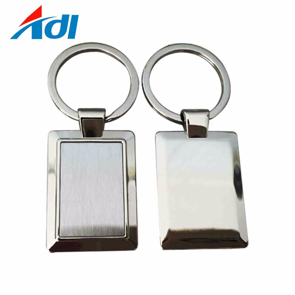 Custom Sublimation Blank Metal Round logo Keychain for Sale