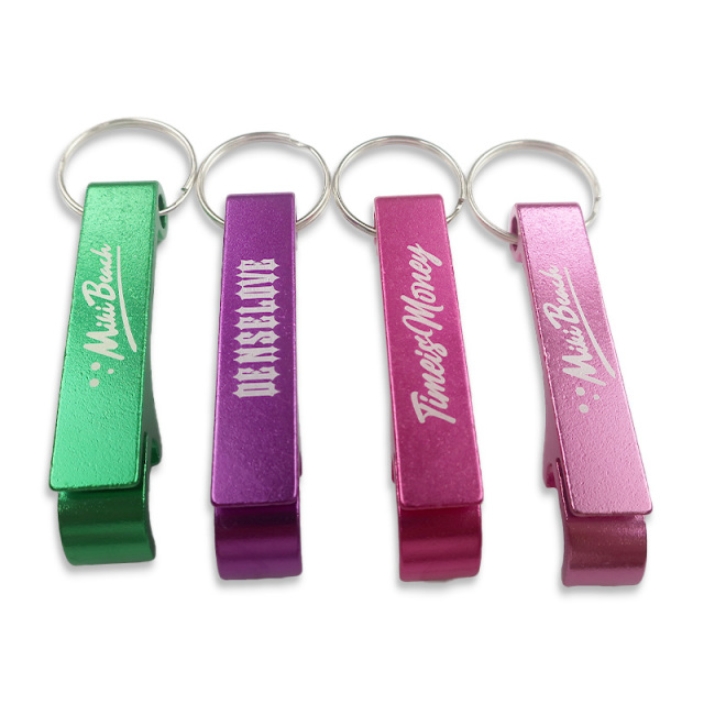 Wholesale Magnetic Beer Personalized Bottle Opener Aluminum Sheets Keyring Aluminum Keychain Waterproof