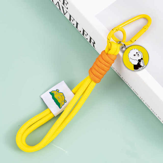 High Quality Custom Adjustable Universal Decorative Wrist Strap Enamel Charm Phones Small Strap Metal Keychain for Phones