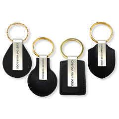 Personalised Western Diy Embossed Blank Leather Keychains for Laser Engraving