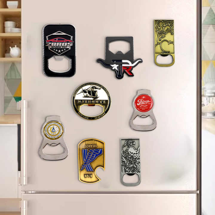 Custom logo Souvenir Metal Magnet Fridge Magnet Bottle Opener Tourism Souvenirs