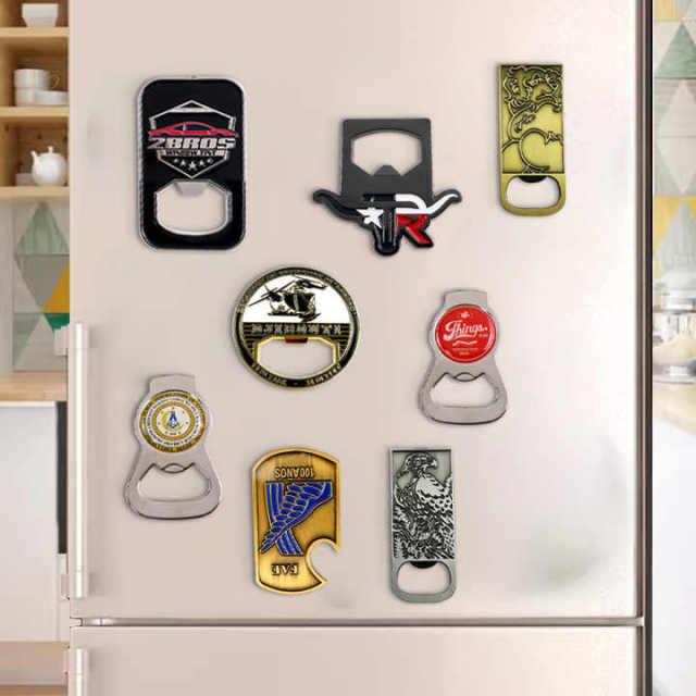 Custom logo Souvenir Metal Magnet Fridge Magnet Bottle Opener Tourism Souvenirs