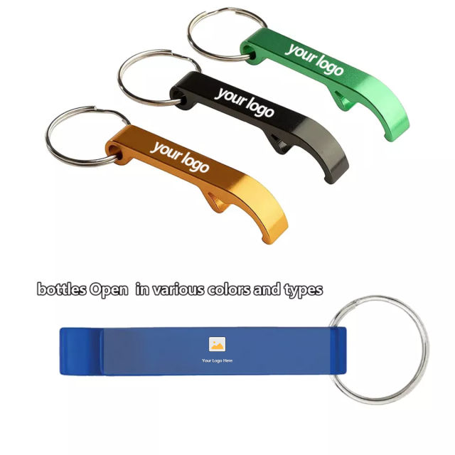 Custom Sublimation Blank Aluminum Alloy Can Tab Bottle Opener Beer Bottle Opener Keychain Metal Key Chain with shotgun Tool