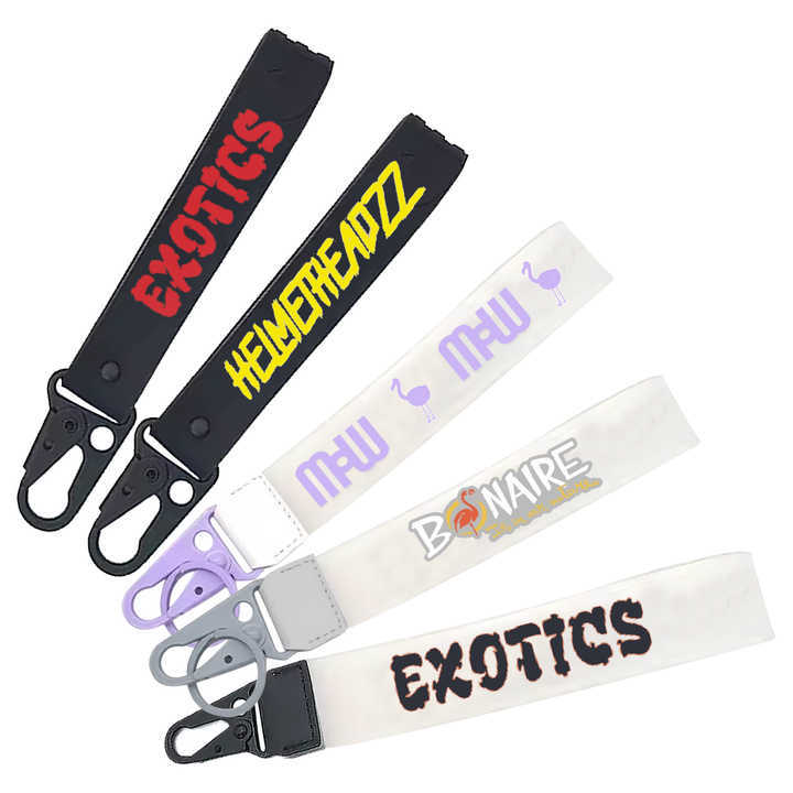 Wholesale Custom Designer Key Ring Luxury Plastic Wrist Strap Key Chain Bracelet Keychain Wristlet Strap