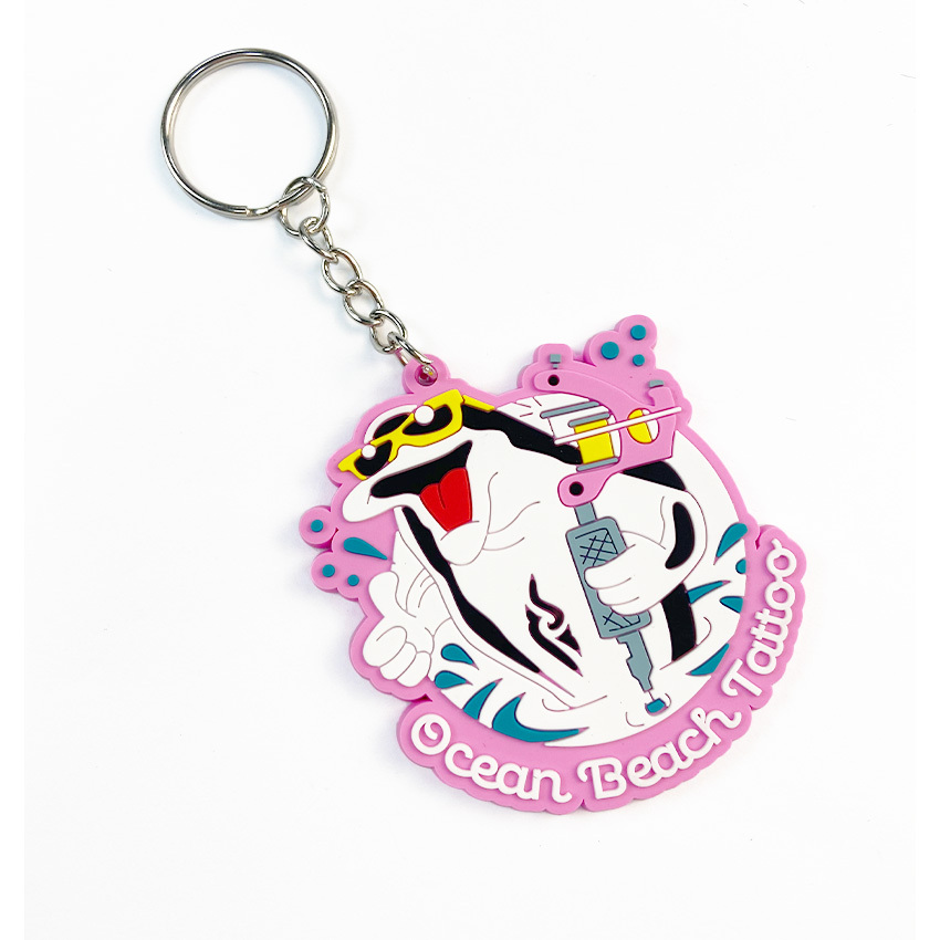 Custom Create Your Own Recycled Plastic Keychain Keyring Nfc Silicone Key Chain Tag