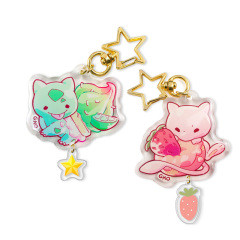 Custom Creative Epoxy Colored Charms clear Double Sided Printing Keychain Holographic holo Acrylic Keychain Charm