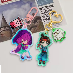 Custom Magnetic Acrylic Designer Charms Printed Juice Boba Acrylic Keychain for Jewelry Making