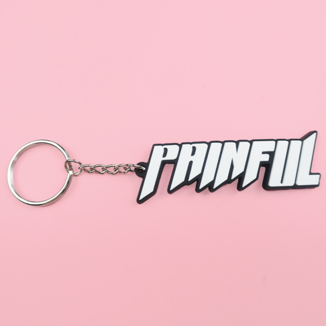 Fast Custom Quote Handbag Pvc Material Cartoon Keychain with Strap