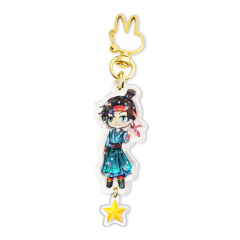 Custom Creative Epoxy Colored Charms clear Double Sided Printing Keychain Holographic holo Acrylic Keychain Charm