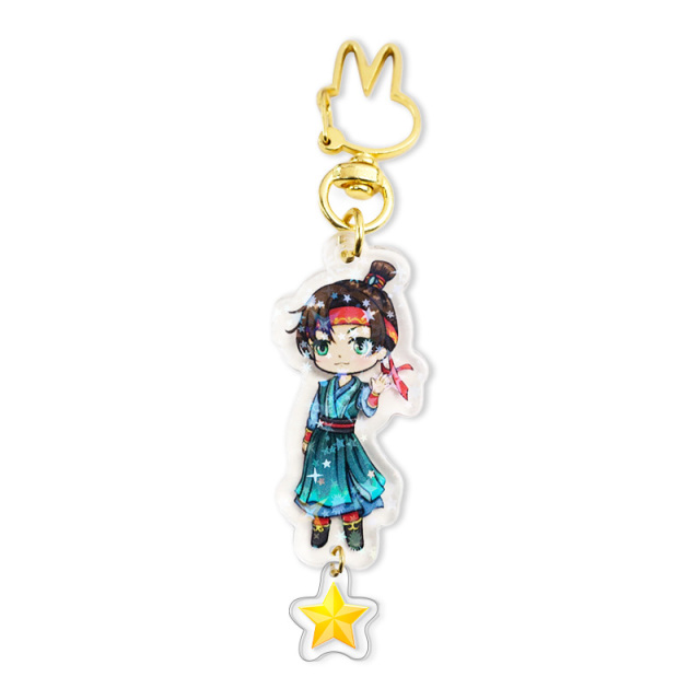 Custom Creative Epoxy Colored Charms clear Double Sided Printing Keychain Holographic holo Acrylic Keychain Charm