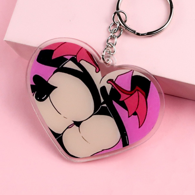 Custom Sublimation clear Keychain Transparent Circle Blank Acrylic Keychain Bulk