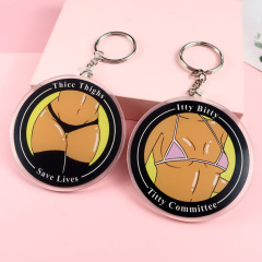 Custom Acrylic Blanks Transparent Keychain Pendants Includes Circle Heart square Rectangle Hexagon Shaped Star for DIy Crafts