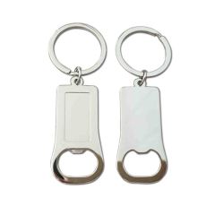 Custom Metal Crafts Sublimation Promotional Round Metal Key Chain Keyring Keychain Bottle Opener Blanks Accessories
