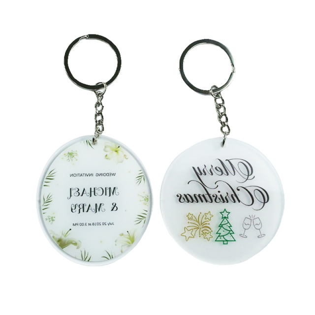 Custom Colored Printed Acrylic Keychain Custom Acrylic Key Chain Wedding Gift