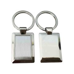 Business Gift Manufacture No Minimum Custom Double Logo Engraved Keyring Sublimation Metal Blank Keychain Key Chains