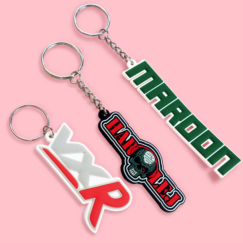 Fashion Silicone Rubber Keychain Personalized Promotional Souvenirs Gift Rubber Plastic Puzzle Keychain