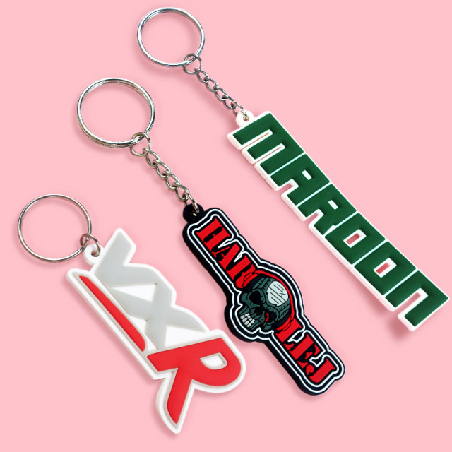 Fashion Silicone Rubber Keychain Personalized Promotional Souvenirs Gift Rubber Plastic Puzzle Keychain