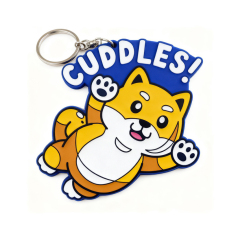 Hot Sale Funny Cheap Screenprint Soft Pvc Couple Keychain Pendant
