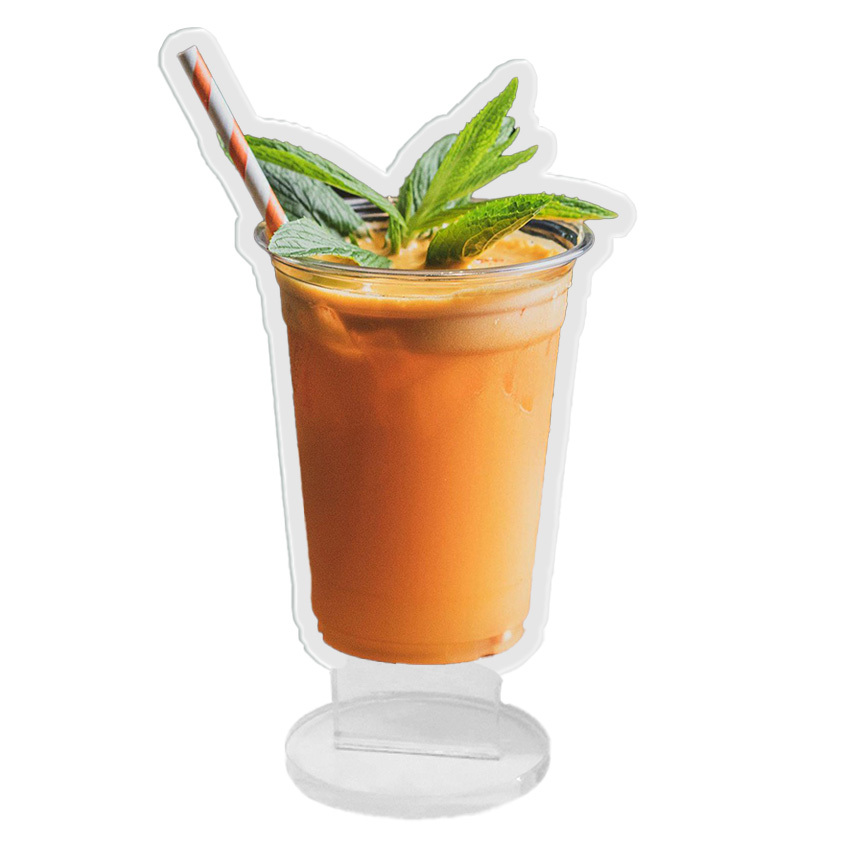 Custom Double Sided Cartoon Character Photo Acrylic Drinks Standee Supplier