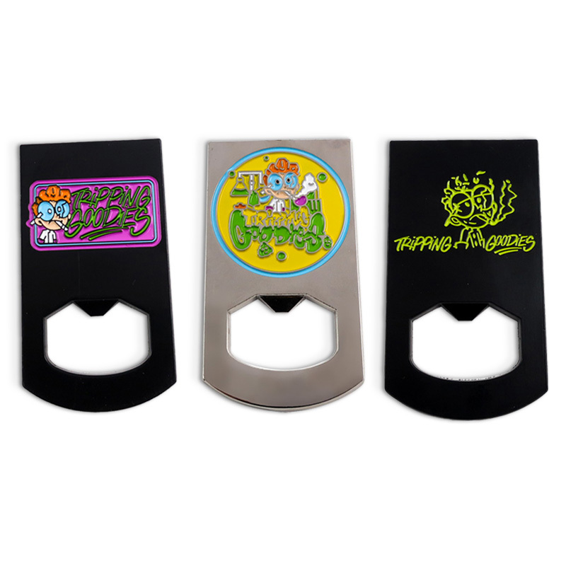 China Factory Custom Shape Drink Beer Epoxy Alloy  Bottle Opener Custom Metal Fridge Refrigerator Magnet Oem