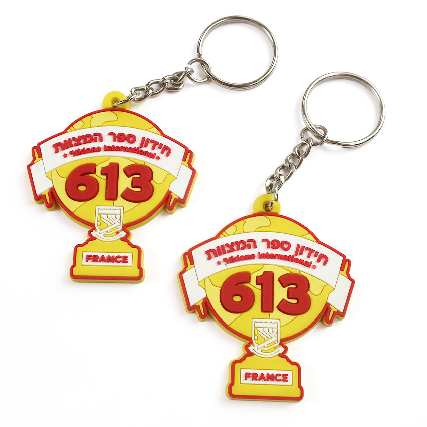China Factory Custom Handmade Rectangle 2d Uv Printing Pvc Keychains Movable