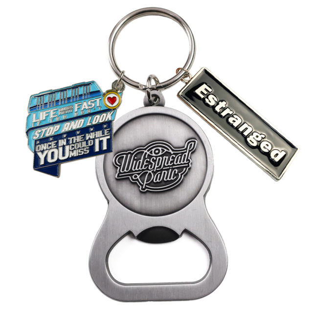 High Quality Zinc Alloy Custom Copper Plated Bottle Opener Key Chain Lobster Clasp Keyring Gadgets