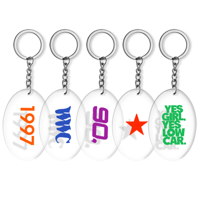 Low Moq Customised Transparent Acrylic Keychain Packaging