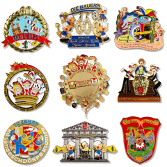 China Custom Innovative Souvenir Gifts Quicksand Soft Enamel Metal City Name Fridge Magnet