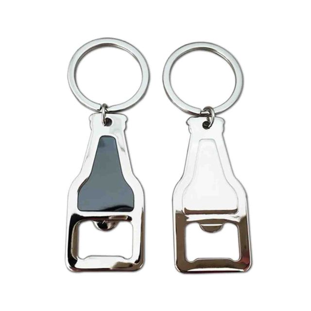 Custom Metal Crafts Sublimation Promotional Round Metal Key Chain Keyring Keychain Bottle Opener Blanks Accessories