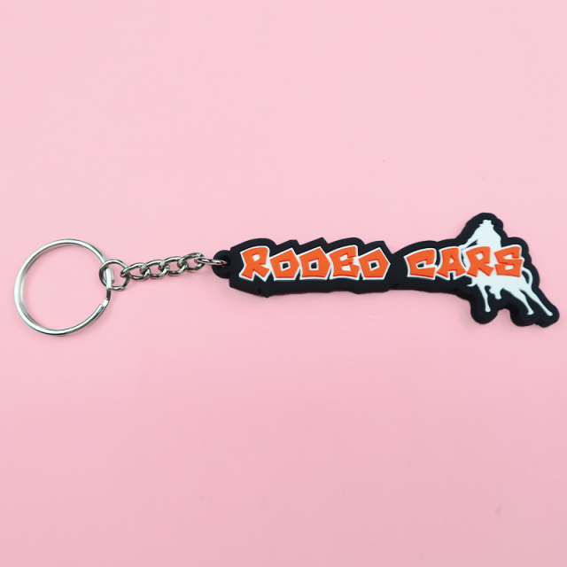Fast Custom Quote Handbag Pvc Material Cartoon Keychain with Strap