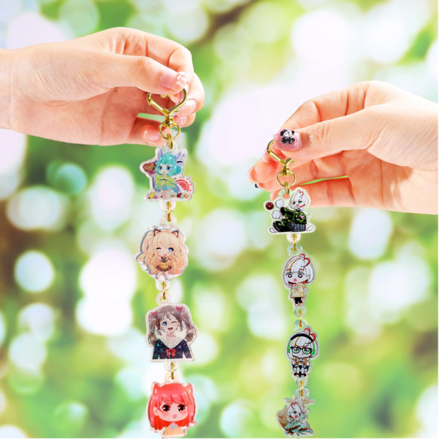 Fast Custom Colourful Linked Hinged Printed Craft Acrylic Purse Charms