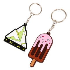 Promotional Trendy Products 2025 Personalized Promotion Soft Pvc Soccer Baseball Key Chain Custom