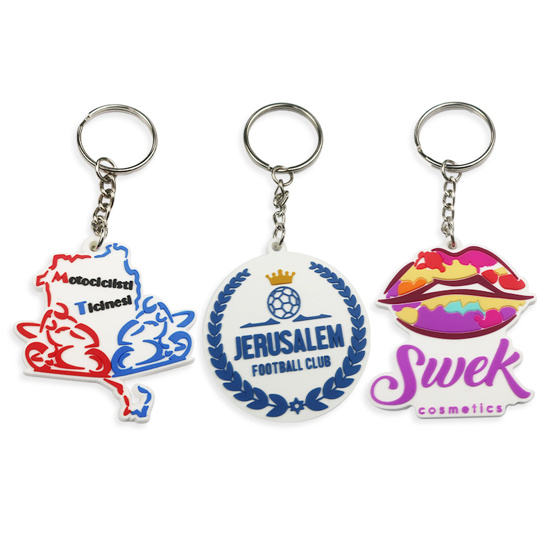 Fun Custom Color Cute Positive Food Eco Friendly Pvc Keychain