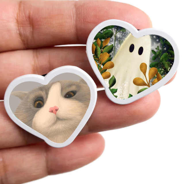Cute Custom Size 32mm Printed logo Photo cat Fridge Magnets Picture Set