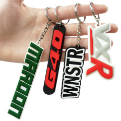 Fashion Design Personalized Rubber Silicone Keychain Ring Plastic Soft Pvc Keychain Charms