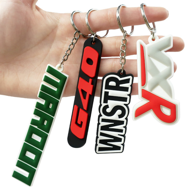 Fashion Design Personalized Rubber Silicone Keychain Ring Plastic Soft Pvc Keychain Charms